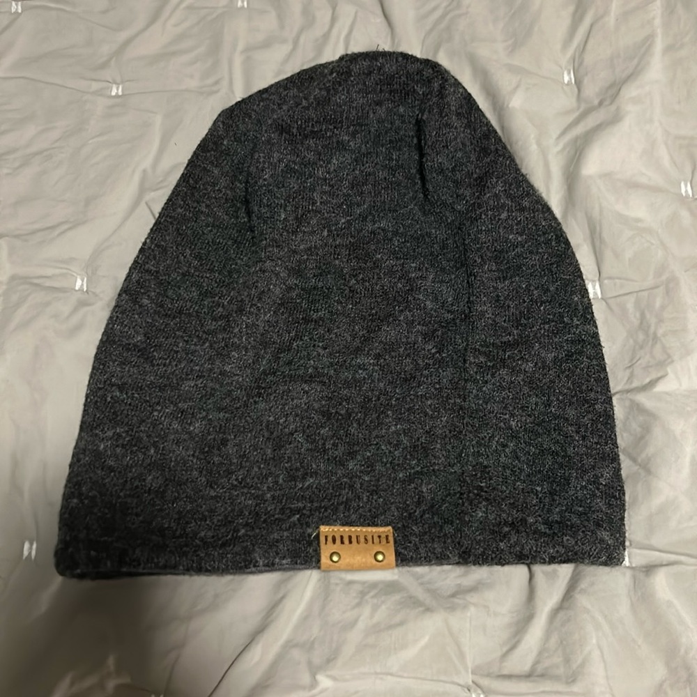 Forbusite Gray Lined Beanie Hat